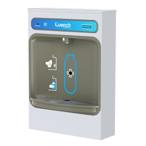 Wall mounted bottle filling station